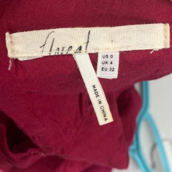 Anthropologie Floreat Wine Aveline Lace Crochet Dress Size 0 - Picture 12 of 16